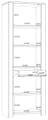Vitrine Schrank BOHOL 2-trg. Optik: Riviera Oak / Navy Oak, von Forte