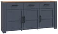 Sideboard Kommode BOHOL 3 Türen Optik: Riviera Oak / Navy Oak, Forte