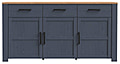 Sideboard Kommode BOHOL 3 Türen Optik: Riviera Oak / Navy Oak, Forte