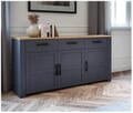 Sideboard Kommode BOHOL 3 Türen Optik: Riviera Oak / Navy Oak, Forte