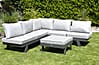 Garten Ecksofa DONNA Gartensofa Lounge Set 3tlg inkl. Polster