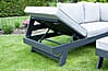 Garten Ecksofa DONNA Gartensofa Lounge Set 3tlg inkl. Polster