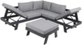 Garten Ecksofa DONNA Gartensofa Lounge Set 3tlg inkl. Polster