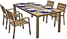 Gartentisch FLORENCE 192 cm x 100 cm Platte Non-Wood Gestell Aluminium