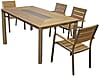 Gartentisch FLORENCE 192 cm x 100 cm Platte Non-Wood Gestell Aluminium