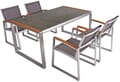 Garten Tischgruppe AVERNA 5-tlg. 1x Tisch und 4 x Stuhl