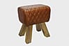 Hocker Sitzhocker NOIDA Leder Braun