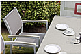Garten Tischgruppe GRACE 5-tlg. 1 x Tisch 150 x 90 cm 4 x Stapelstuhl