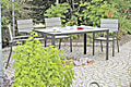 Garten Tischgruppe OLIVIA 5-tlg. Tisch 150 x 90 cm + 4 x Stapelstuhl