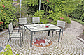 Garten Tischgruppe OLIVIA 5-tlg. Tisch 150 x 90 cm + 4 x Stapelstuhl