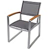 Gartenstuhl Gartensessel mit Armlehnen AVA 2er-Set Gestell Aluminium