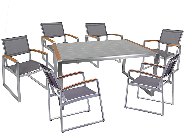 Garten Tischgruppe AVA Tisch x x cm 6 AVA 90 160 7-tlg. und Stuhl