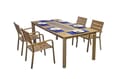 Garten Tischgruppe FLORENCE 5-tlg. mit Tisch und 4 × Stapelstuhl