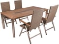 Garten Tischgruppe FLORENCE 5-tlg. mit Tisch und 4 × Hochlehner