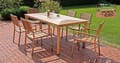 Garten Tischgruppe FLORENCE 7-tlg. mit Tisch und 6 × Stapelstuhl