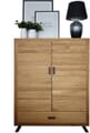 Highboard Vertiko BERN 2-türig Wildeiche Massivholz geölt/gewachst