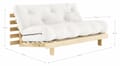 Schlafsofa ROOTS 160 cm Sofa Kiefer massiv unbehandelt, von Karup