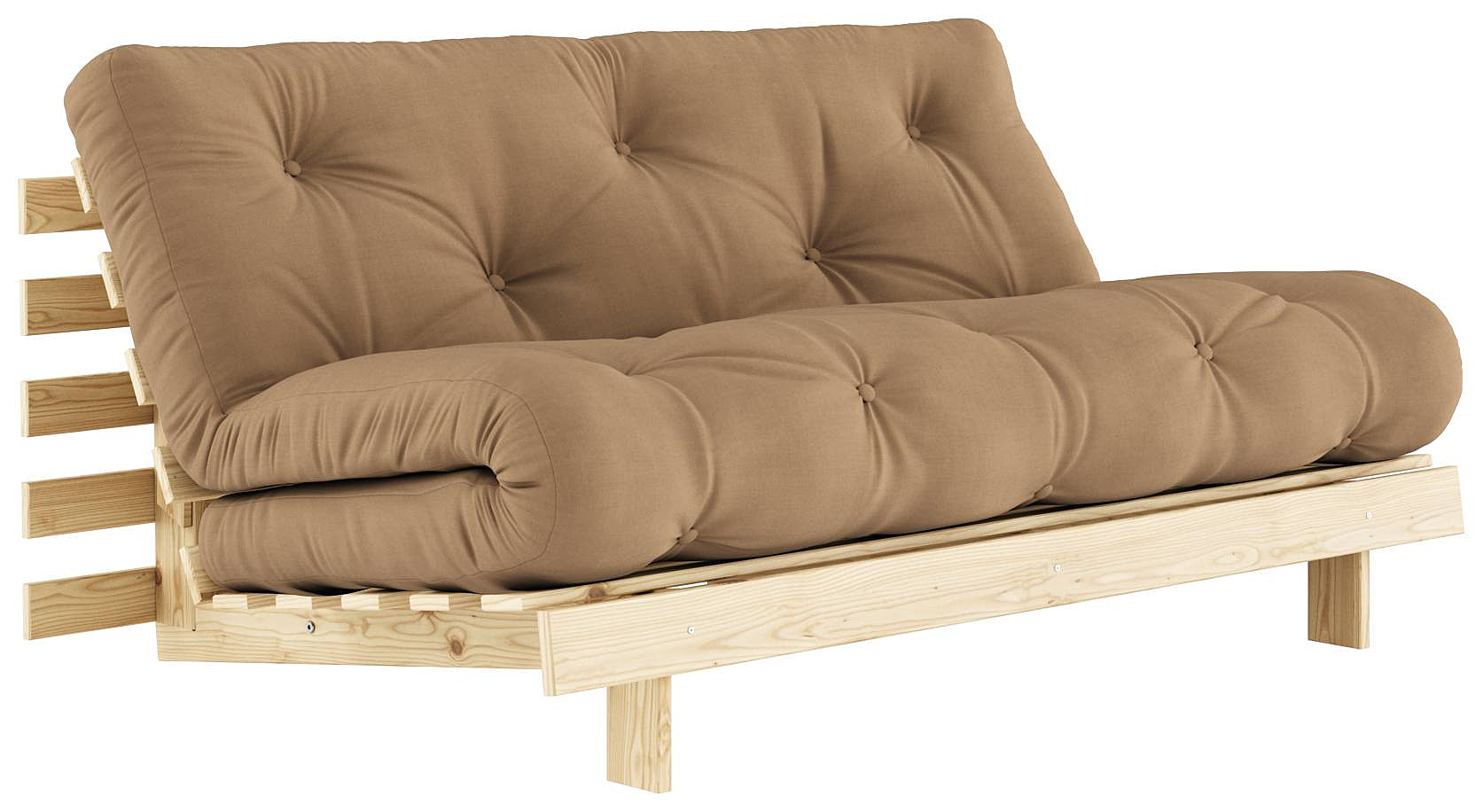 [Zum SALE-Preis angeboten] Schlafsofa ROOTS 160 cm Sofa von unbehandelt, Karup massiv Kiefer