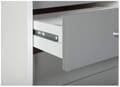 Rollcontainer PRINTI mit 4 Schubladen Grau / Weiß