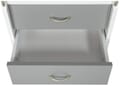 Rollcontainer PRINTI mit 4 Schubladen Grau / Weiß