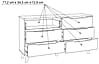 Schubladenkommode VANKKA mit 6 Schubladen Plankeneiche / Weiß, Forte