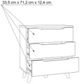 Schlafzimmer-Set VANKKA 5-tlg mit 180er Bett Optik Plankeneiche / Weiß