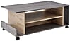 Couchtisch HARVEY 108 x 60 mit Rollen Optik: Betongrau / Artisan Eiche