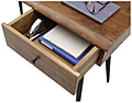 Schreibtisch NIKO mit 1 Schublade Akazie massiv / Metall schwarz