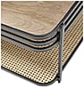 Couchtisch BOMI Platte aus Mangoholz, Metallgestell mit Geflecht