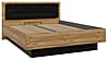 Doppelbett TULUZA 160 x 200 cm Optik Catania Eiche / Schwarz, Forte