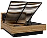 Doppelbett TULUZA 160 x 200 cm Optik Catania Eiche / Schwarz, Forte