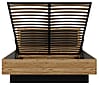 Doppelbett TULUZA 160 x 200 cm Optik Catania Eiche / Schwarz, Forte