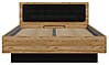 Doppelbett TULUZA 160 x 200 cm Optik Catania Eiche / Schwarz, Forte