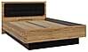 Bett TULUZA 140 x 200 Optik Catania Eiche / Schwarz, Forte