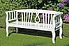 Gartenbank ARCADIA 3-Sitzig aus 100% Eukalyptus white washed