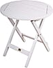 Bestelltisch Gartentisch MESA rund Ø 50 cm white washed aus Eukalyptus
