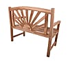Bank Gartenbank MARSIA 2-Sitzer aus Teakholz 110 cm mit Sonnenmotiv