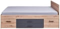 Stauraumbett LIORA 140 x 200 Bett mit 6 Schubladen Optik Artisan Eiche