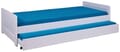 Sofabett SURF 90 x 200 Kiefer massiv weiß Funktionsbett mit Schublade