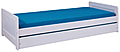 Sofabett SURF 90 x 200 Kiefer massiv weiß Funktionsbett mit Schublade