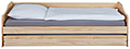 Funktionsbett LEONIE 23 Sofabett mit Schublade, Kiefer natur lackiert