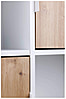 Bücherregal PEPETO 5TW Regal mit 5 Türen Optik: Weiß / Artisan Eiche