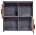 Regal Bücherregal PEPETO 2T mit 2 Türen Optik: Grau / Artisan Eiche