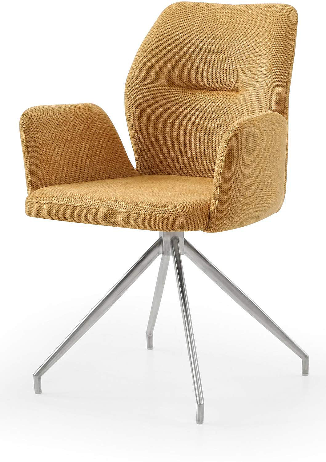 SalesFever Armlehnstuhl mit 180° Drehfunktion Gestell Edelstahl | Stühle