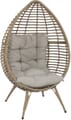 Lesli Living Garten Hängesessel CHILL Sitzei Egg Polyrattan Stroh