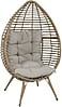 Lesli Living Gartensessel CHILL Sitzei Egg Polyrattan Stroh