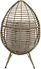 Lesli Living Gartensessel CHILL Sitzei Egg Polyrattan Stroh