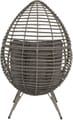 Lesli Living Relaxsessel CHILL Garten Stuhl Sitzei Egg Polyrattan Grau