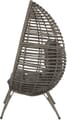 Lesli Living Relaxsessel CHILL Garten Stuhl Sitzei Egg Polyrattan Grau