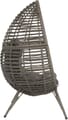 Lesli Living Relaxsessel CHILL Garten Stuhl Sitzei Egg Polyrattan Grau